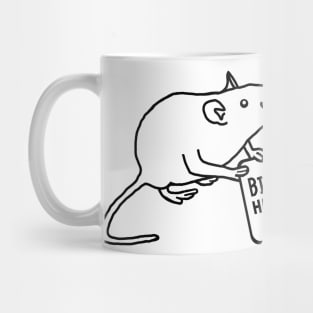 Rat with Biden Harris Sign Outline Mug